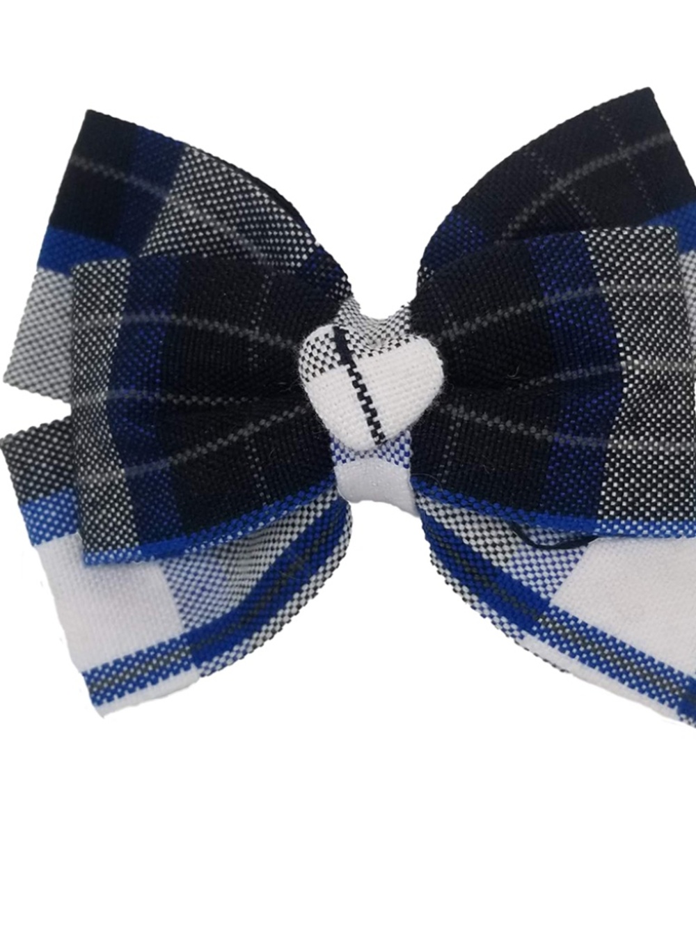 Back to School Uniform Plaid Small Bow with Heart Button Center- Plaid 578